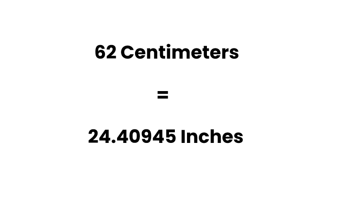 What is 62 cm in Inches