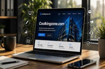 An USA reader browsing coolkingzone com on a laptop, exploring multiple content categories including technology and health.
