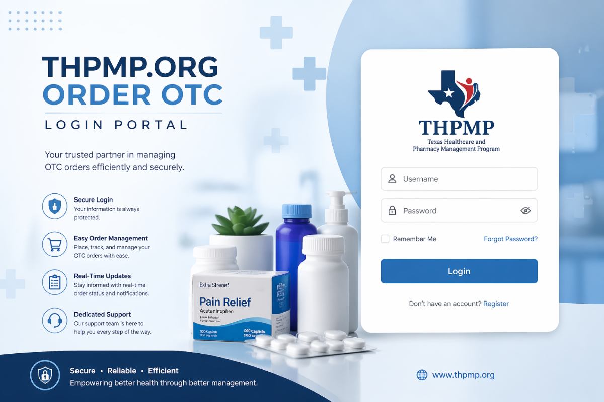Tufts Medicare member logging in to thpmp.org order-otc portal on laptop