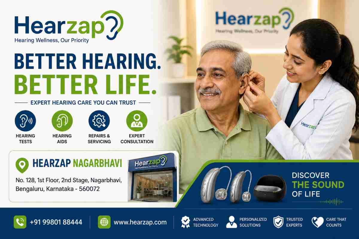Hearzap Nagarbhavi hearing clinic at 80 Feet Road, Vinayaka Layout, Bengaluru
